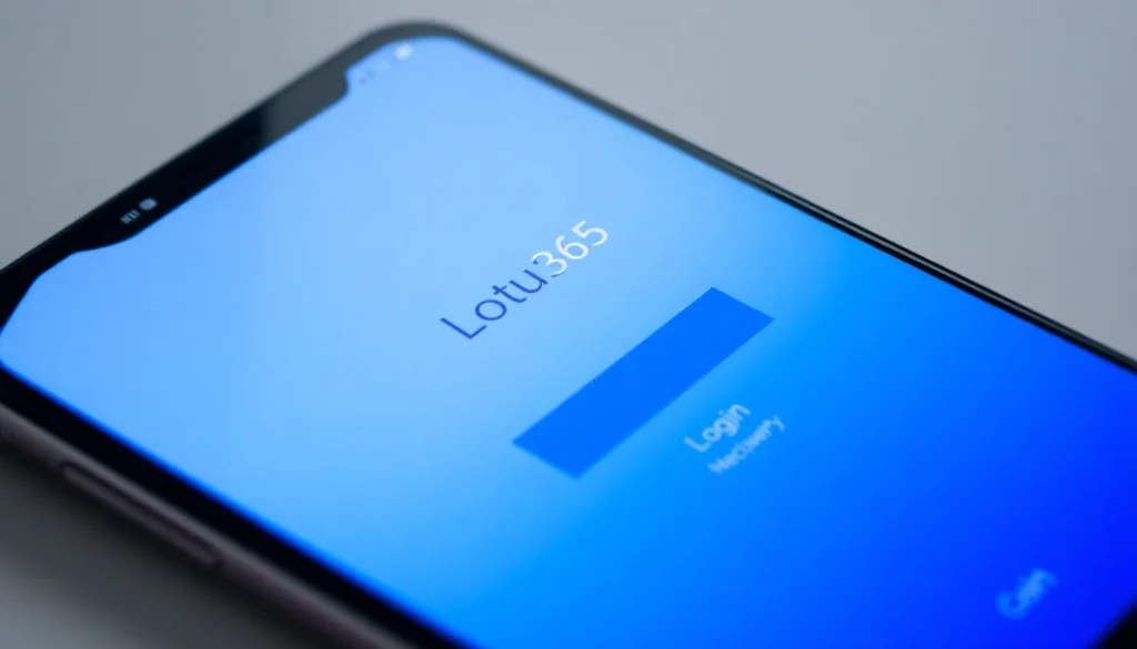 Secure Lotus365 Login screen on a smartphone showing a user entering credentials with clear, intuitive design for seamless access.