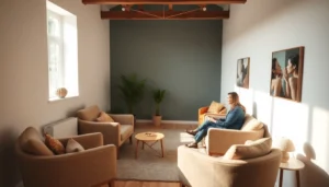 Psychoterapia Lublin: Professional therapy session in a cozy, welcoming environment fostering mental well-being.