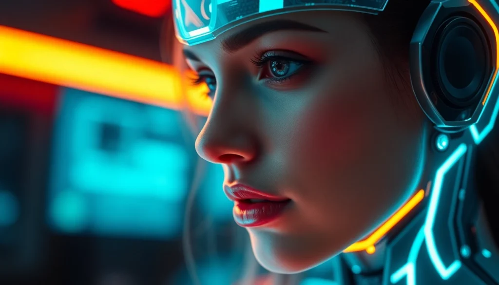 AI girlfriend engaging in a lifelike conversation with a user, highlighting realistic expressions and personalized chat interface for unfiltered NSFW AI chat experiences.