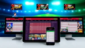 The Reddy Book betting platform showcasing live sports betting and casino games on a sleek screen, inviting users to wager securely.