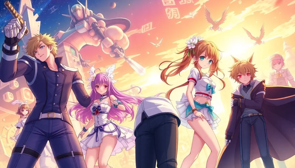 AI hentai generator creating vibrant, detailed anime characters in dynamic fantasy scenes for realistic visual impact.