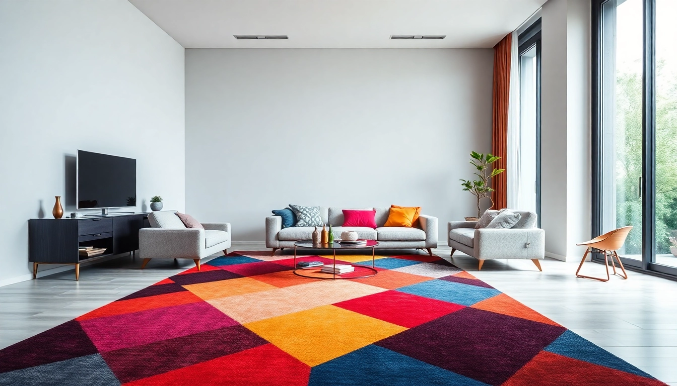 Beautiful Tappeti moderni Milano add elegance to contemporary interiors with vibrant geometric