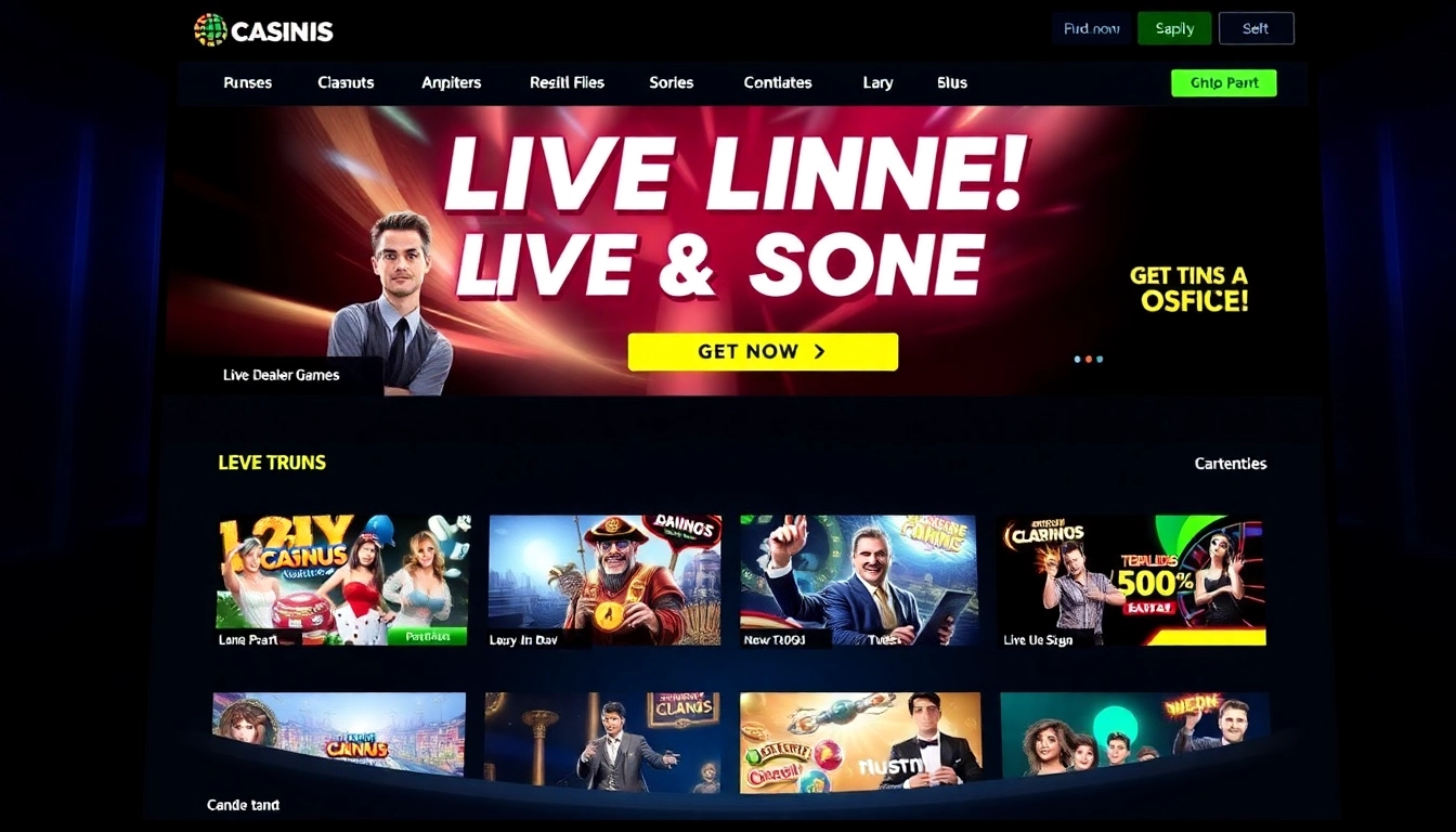 Casinos siteleri featuring live casino games and promotional offers inviting players to join